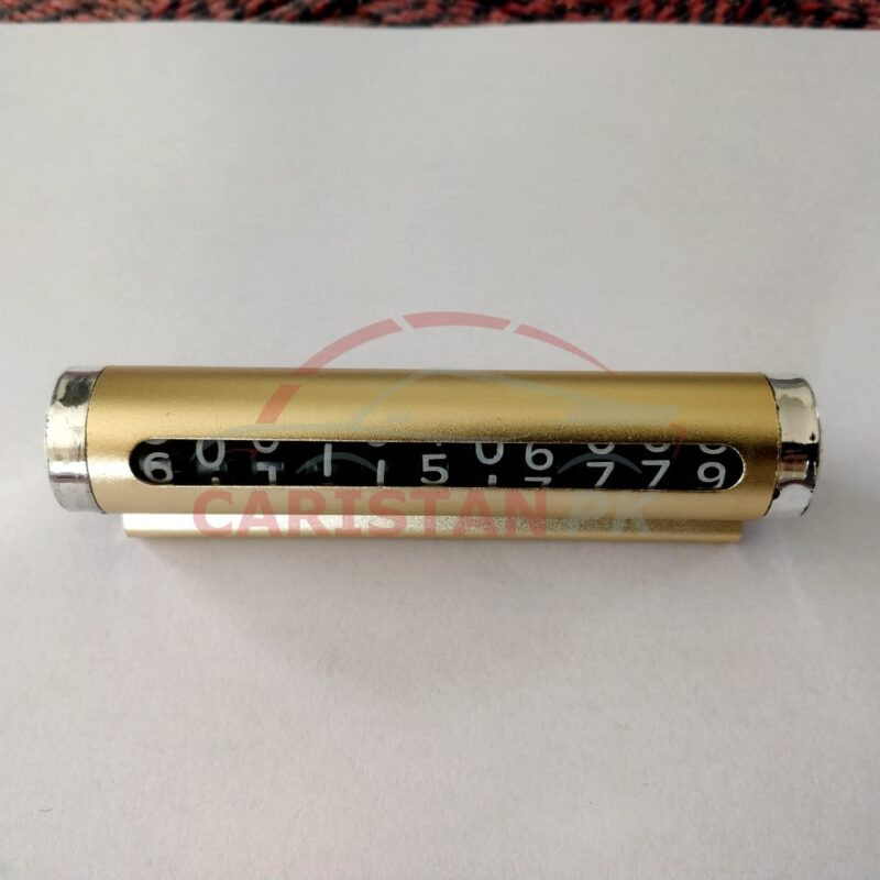 Car temporary Parking Mobile Number Plate Frame Golden 1