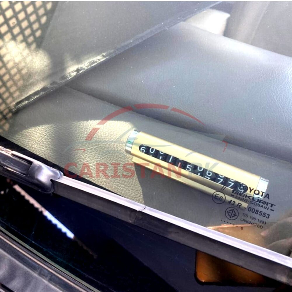 Car temporary Parking Mobile Number Plate Frame Golden