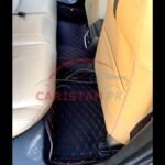 Honda Civic 7D Floor Mats Black With Red Stitch 2016-21 5