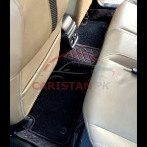 Honda Civic 9D Premium Floor Mats Black With Red Stitch 2016-21 5