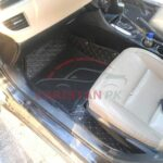 Toyota Corolla 9D Floor Mats Black With Beige Stitch 2014-26 2