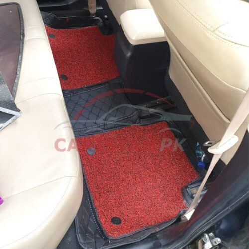 Toyota Corolla 9D Floor Mats Black With Red Grass 2014-24 2