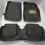 KIA Picanto 7D Floor Mats Black With Beige Stitch Hard Design 5