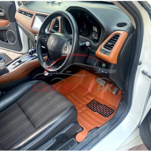 Honda Vezel 5D Floor Mats Brown 1