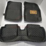 KIA Picanto 7D Floor Mats Black With Beige Stitch Hard Design 5