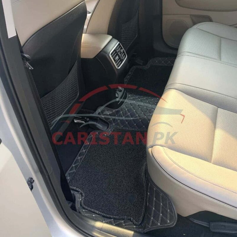 KIA Sportage 9D Floor Mats Black With Beige Stitch Design A 3