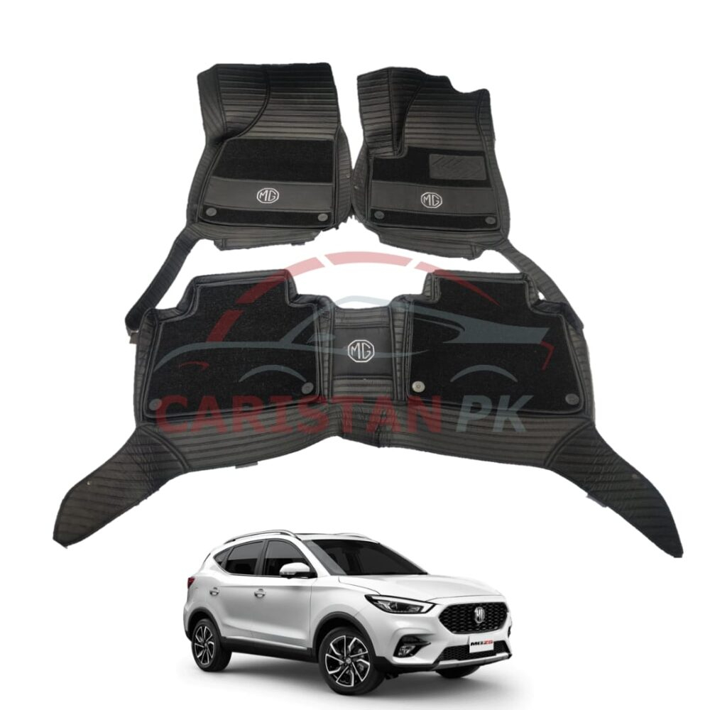 MG HS 9D Premium Floor Mats Black With Grass