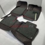 MG HS 9D Premium Floor Mats Black With Red Stitch 4