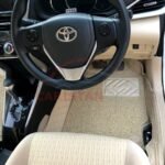 Toyota Yaris 9D Premium Floor Mats Beige With Beige Stitch
