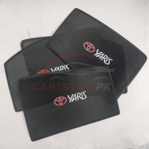 Toyota Yaris Sunshades With Logo 1