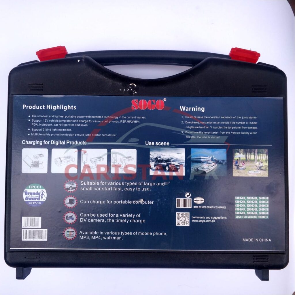 Sogo Power Bank Jump Starter With Air Compressor 3