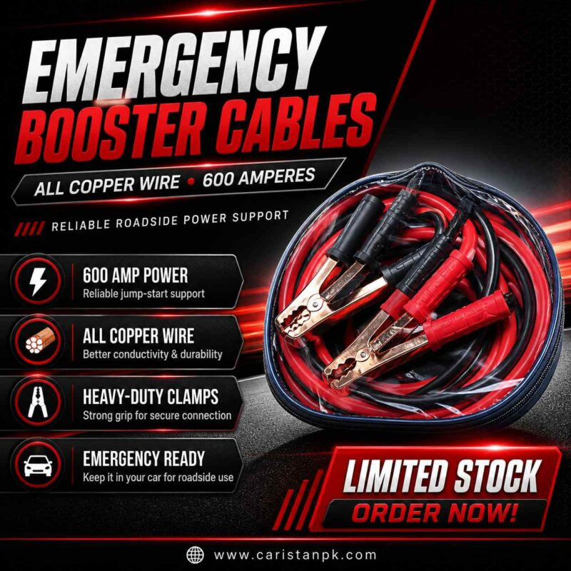Emergency Booster Cables All Copper Wire 600 Amperes
