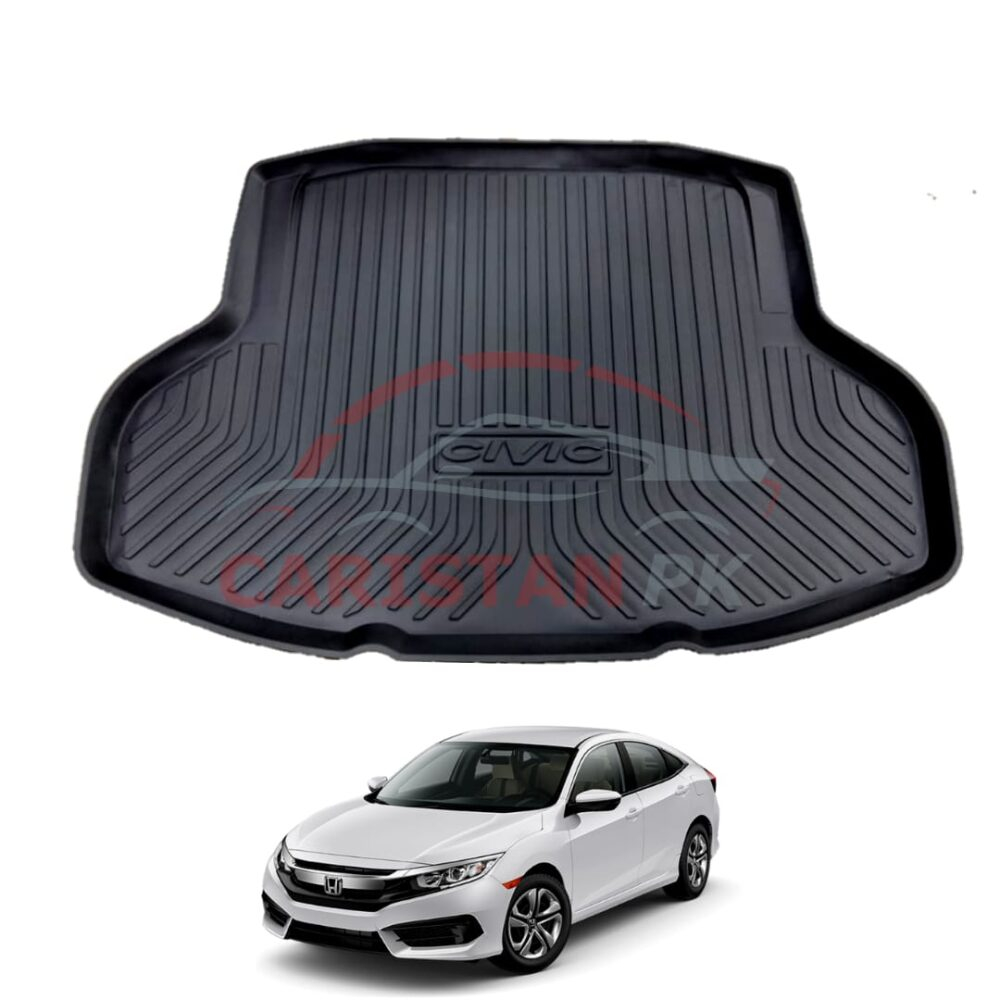 Honda Civic PVC Trunk Mat Black 2016-21 Model