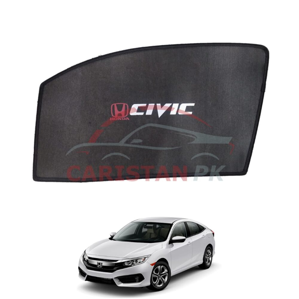 Honda Civic Sunshades With Logo 2016-21