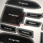 Honda Civic Rebirth Non Slip Interior Protection Mats White 3