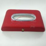 Premium Leather Car Tissue Box Red 3