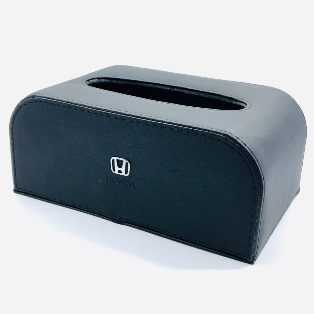 Honda Leather Car Tissue Box Black Big Design 2