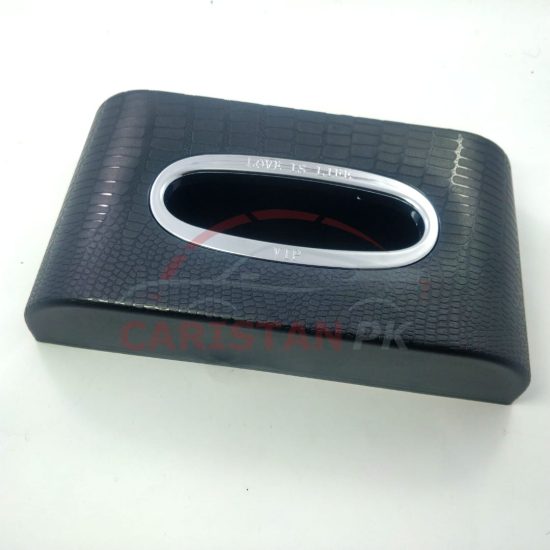Carbon Fiber Car Tissue Box Black 2