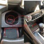 Honda Civic Non Slip Interior Protection Mats Red 2016-21 4