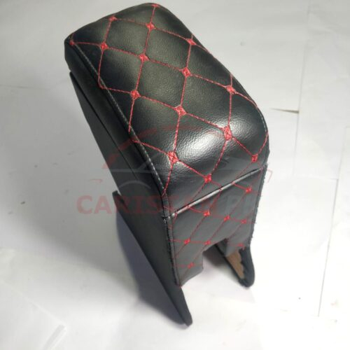 Custom Fit Arm Rest Black With Red Stitch 3
