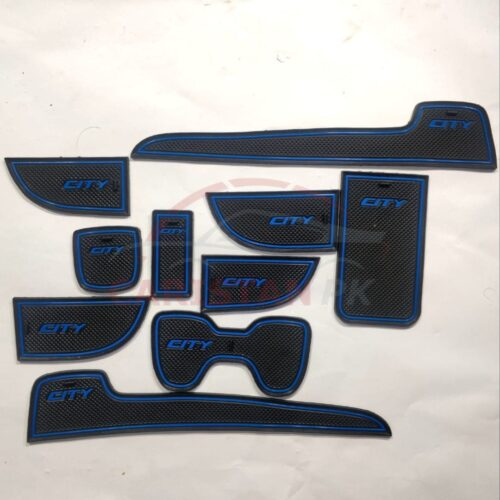 Honda City Non Slip Interior Protection Mats Blue 2009-21 1