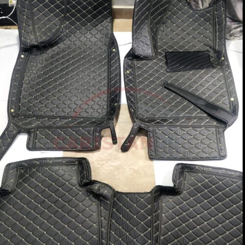 MG HS 7D Floor Mats Black With Beige Stitch 1