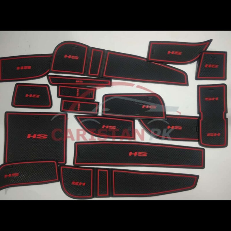 MG HS PVC Non-Slip Interior Protection Mats Red 1