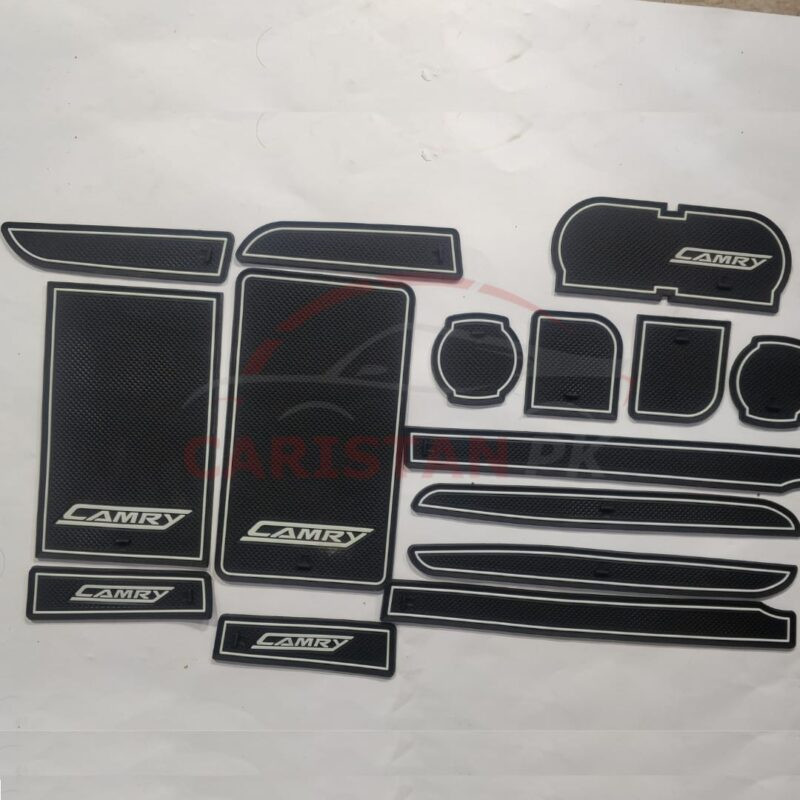 Toyota Camry PVC Non Slip Interior Protection Mats White 2006-11 3