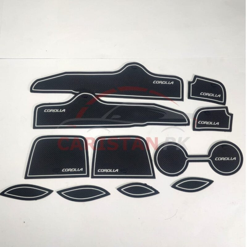 Toyota Corolla PVC Non Slip Interior Protection Mats White 2011-13 1