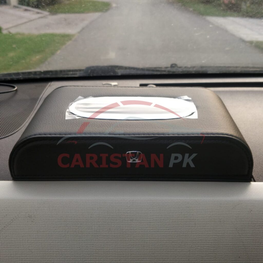 Honda Leather Car Tissue Box Black