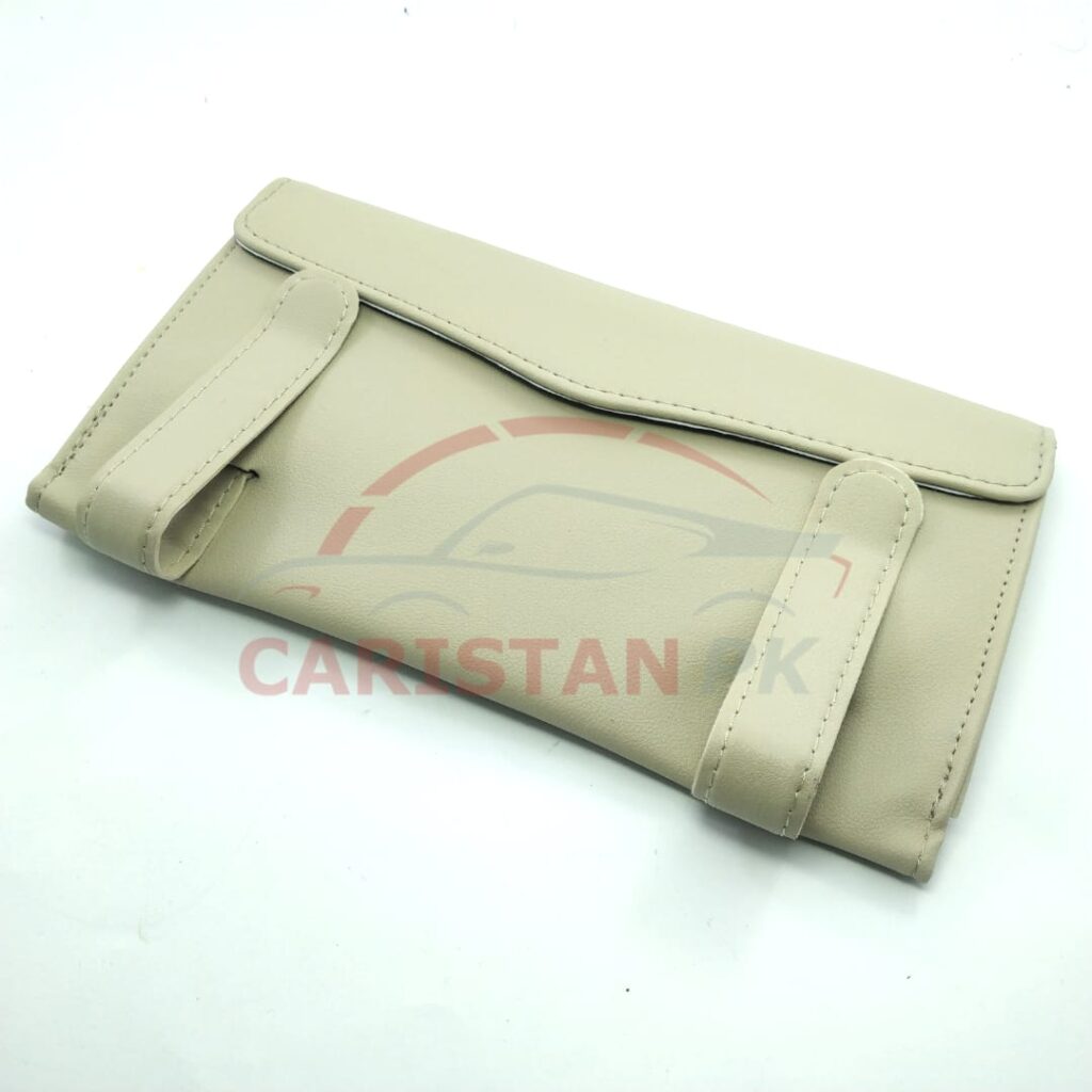 Universal Sun Visor Tissue Box Beige With Logo 1