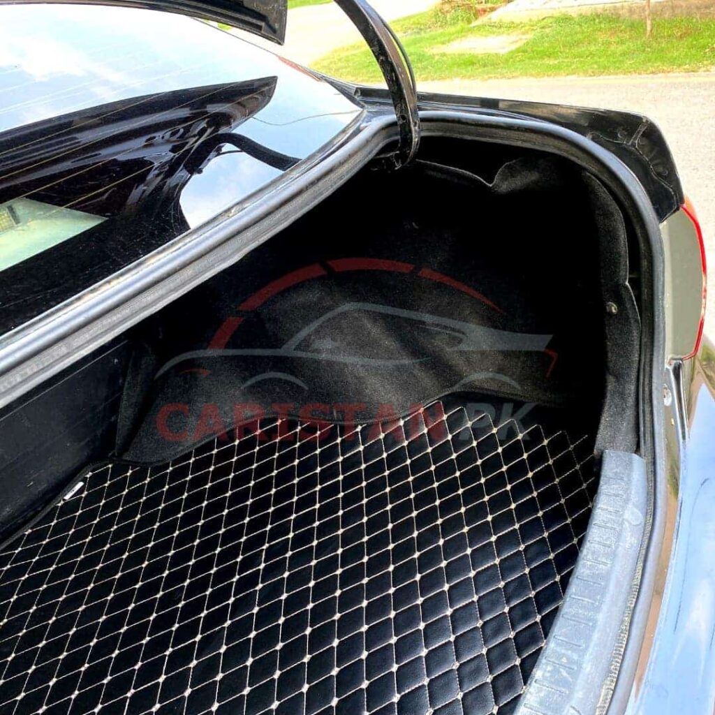 Toyota Corolla 7D Trunk Protection Mat Black With Beige Stitch 2009-13 2