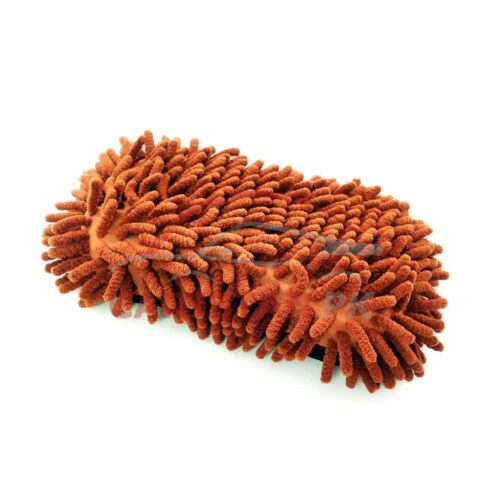 Car Cleaning Microfiber Wash Mitt Brown