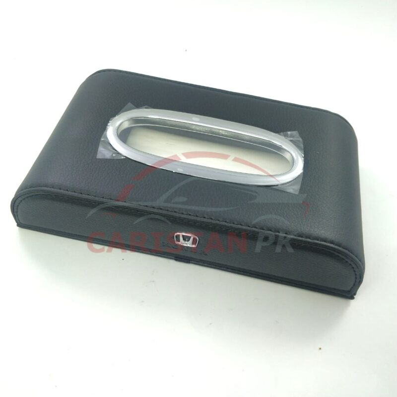 Honda Leather Car Tissue Box Black 1
