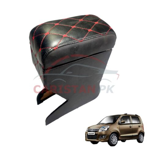 Suzuki Wagon R Pakistan Variant Custom Fit Arm Rest Black With Red Stitch