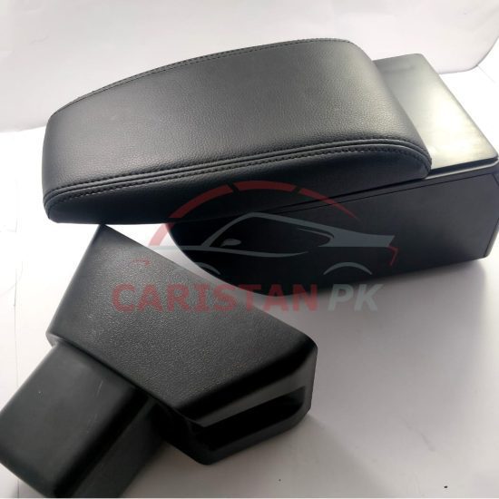 Honda BRV Premium Leather Cup Holder USB Armrest Black 2