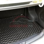 Toyota Yaris 7D Trunk Protection Mat Black With Beige Stitch 3