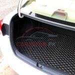 Toyota Yaris 7D Trunk Protection Mat Black With Beige Stitch 4