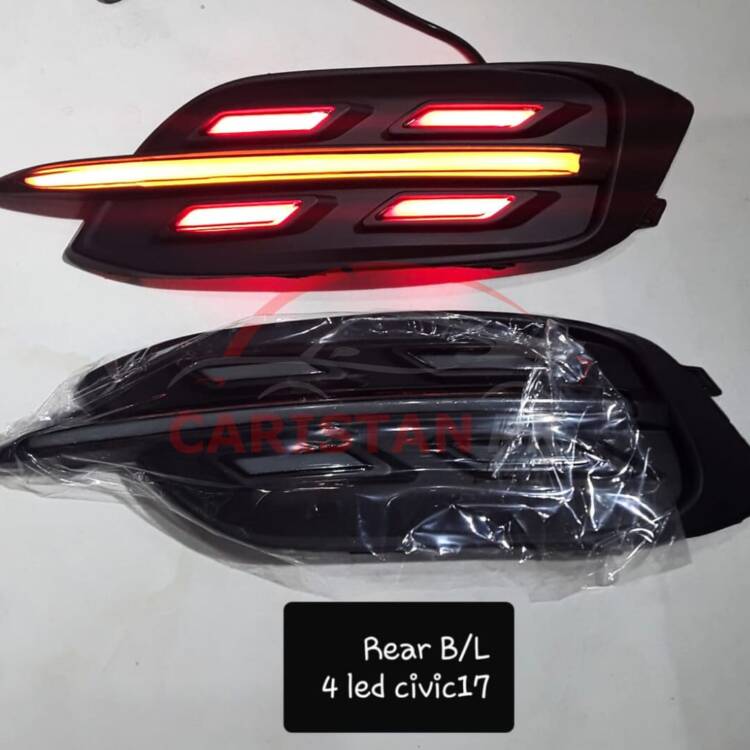 Honda Civic New Smoke Style Rear Brake Lamp 2016-21 3