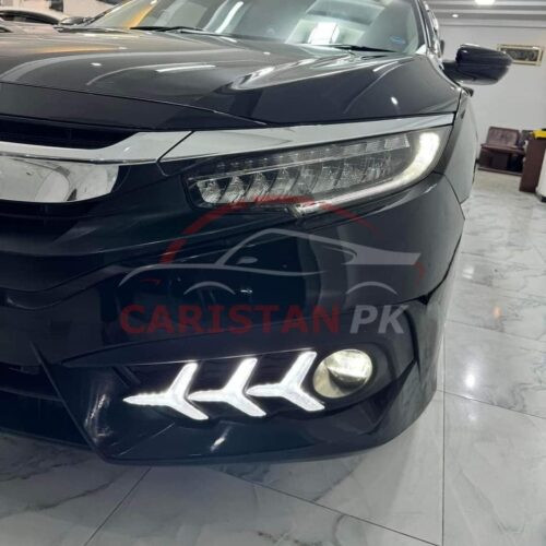 Honda Civic Arrow Style Fog Lamp DRL Cover 2016-21 1