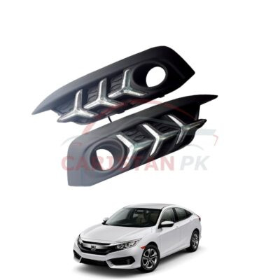 Honda Civic Arrow Style Fog Lamp DRL Cover 2016-21