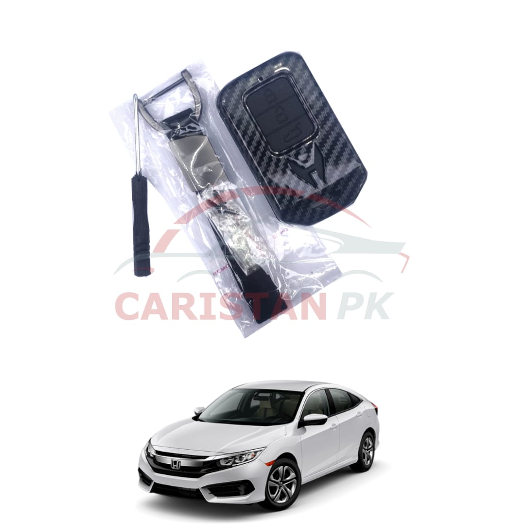 Honda Civic Key Shell Key Case Carbon Fiber 2016-21 Model