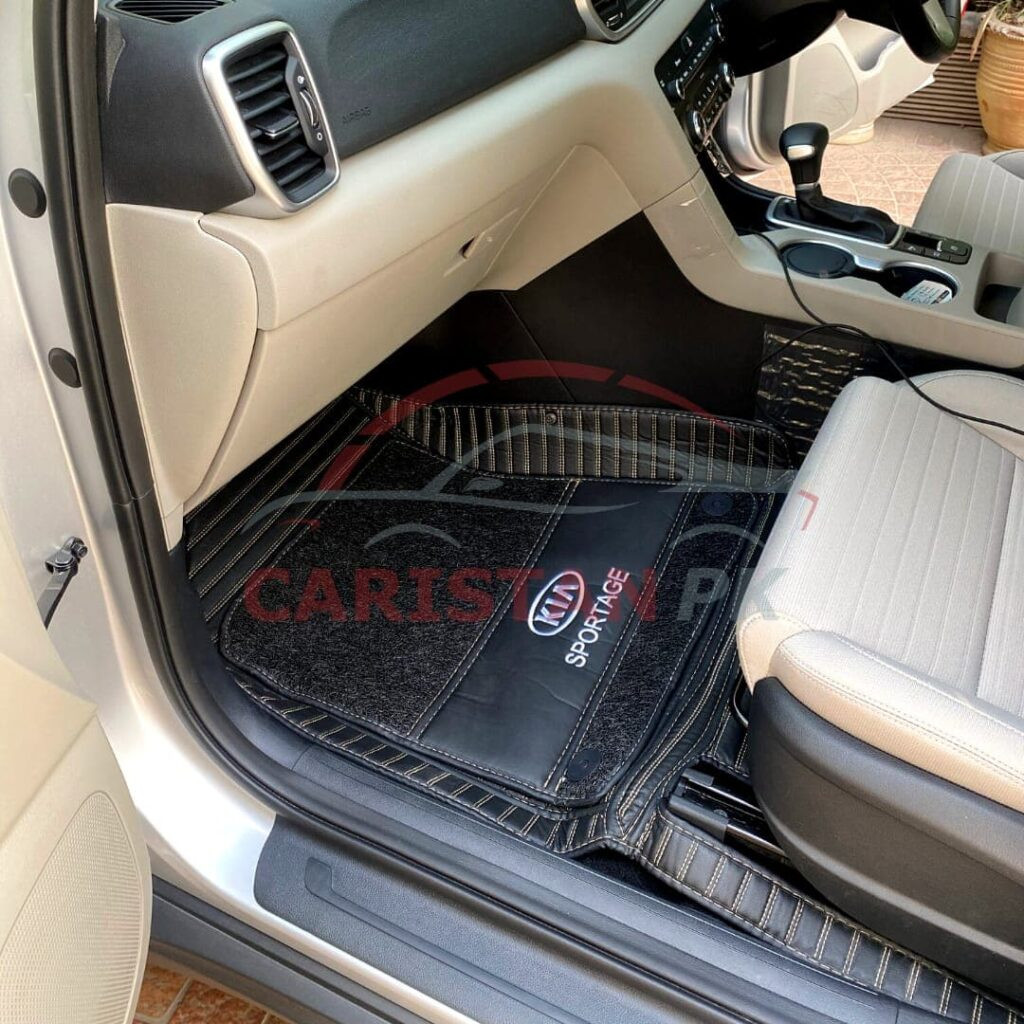 KIA Sportage Premium 9D Floor Mats Black With Grass KIA Sportage Premium 9D Floor Mats Black With Grass