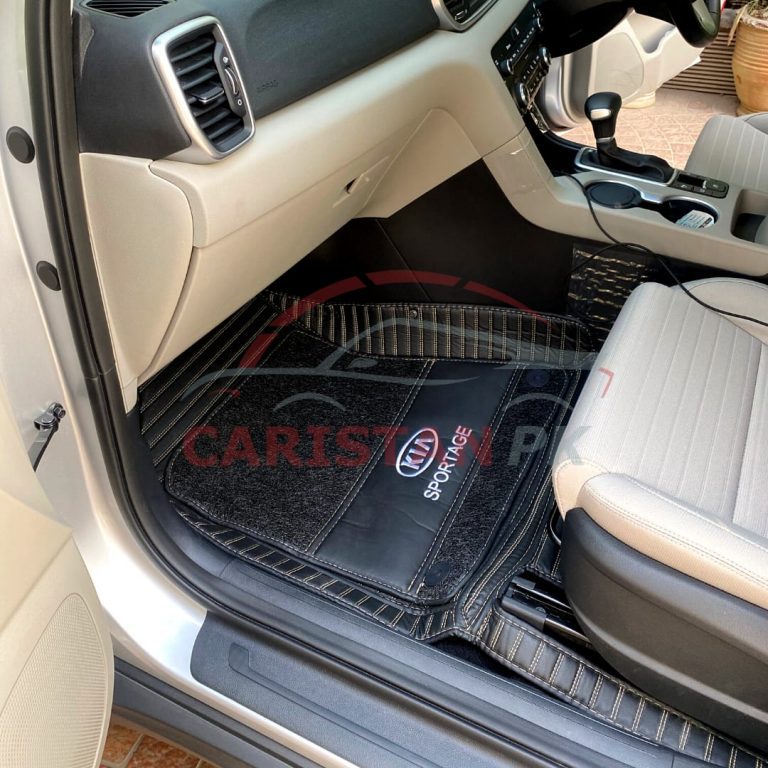 KIA Sportage Premium 9D Floor Mats Black With Grass