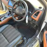 Honda Vezel 7D Floor Mats Black With Beige Stitch 2