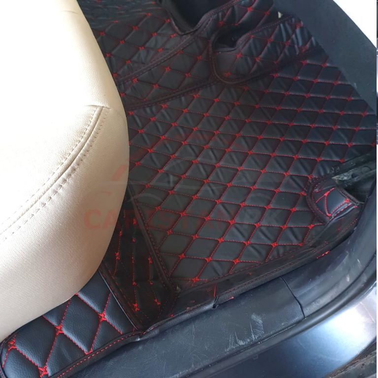 Changan Alsvin 7D Floor Mats Black With Red Stitch 3