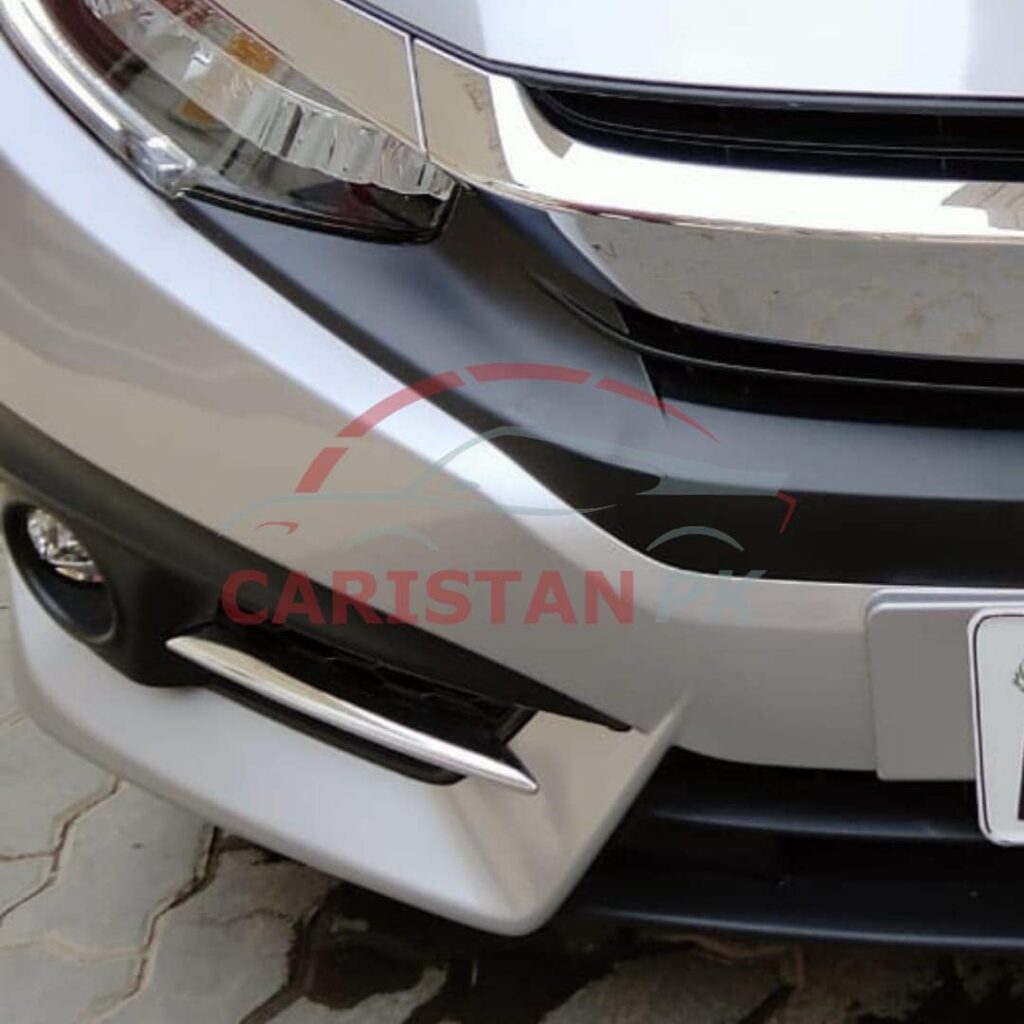 Honda Civic Front Fog Lamps Chrome Trim 2016-21 3