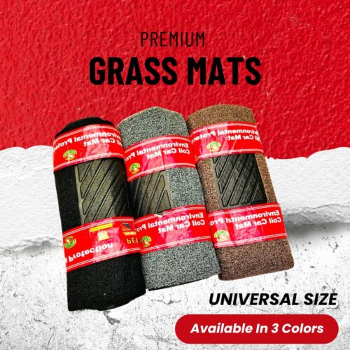 Universal Car Grass Mats Roll Available In Brown, Black Or Grey Color