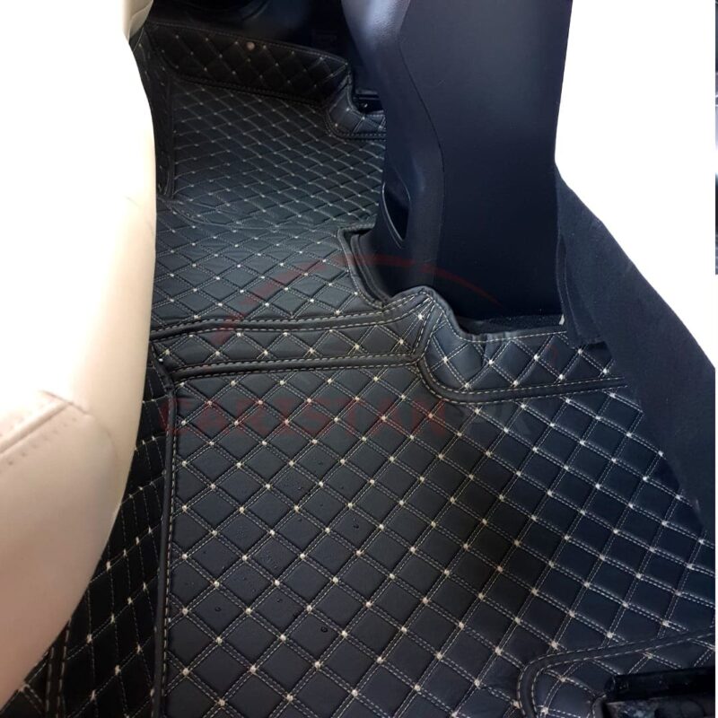 Changan Alsvin 7D Floor Mats Black With Beige Stitch 3