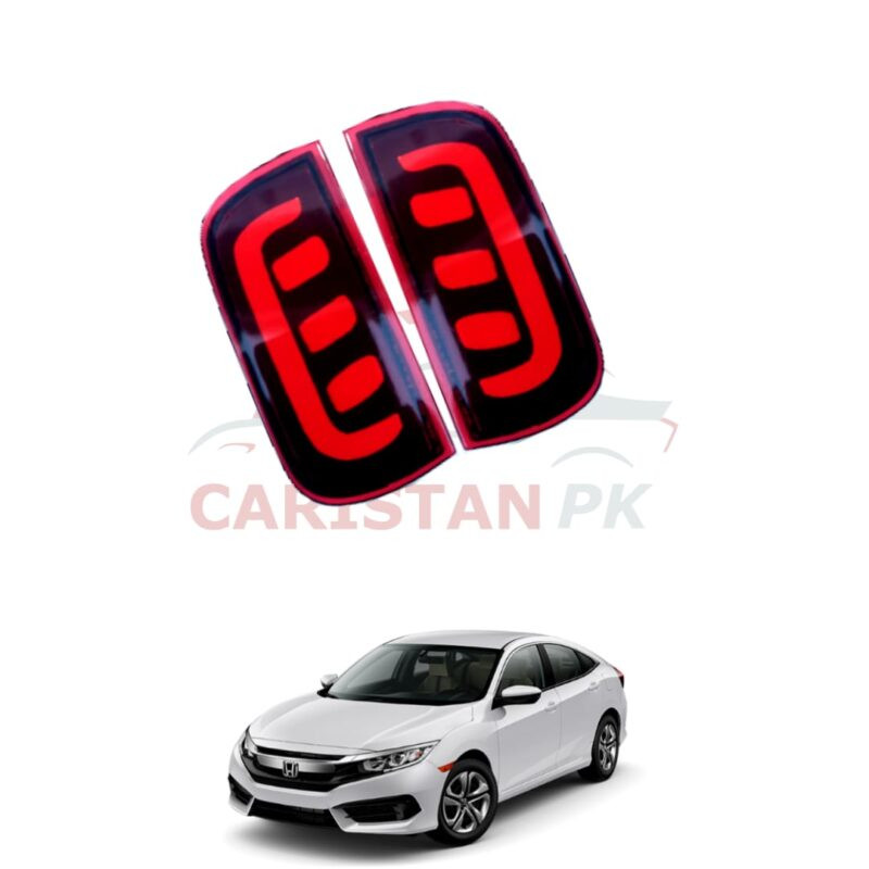Honda Civic Rear Bumper Reflector Brake Lamp Design A 2016-21 Honda Civic Rear Bumper Reflector Brake Lamp Design A 2016-21